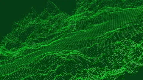 Particles Background Moving Dots Consisting of Solid Green Stock Footage 183485797