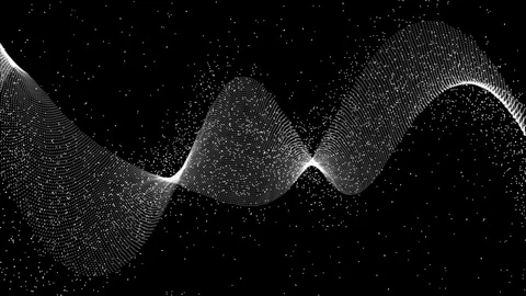 Particles Background in slowly moving Waves Stock Footage 87909118