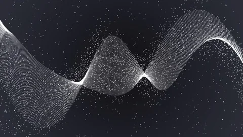 Particles Background in slowly moving Waves Stock Footage 87910404