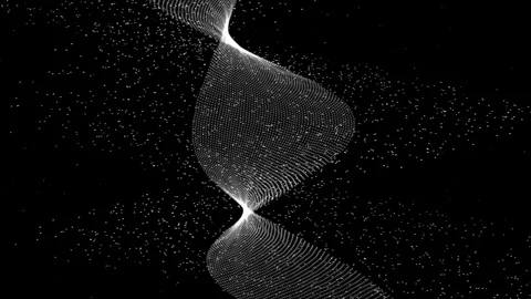 Particles Background in slowly moving Waves Stock Footage 87958869