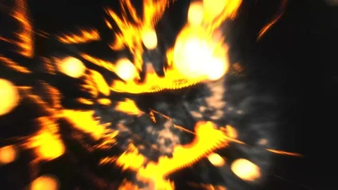 Particles, background splash, pulling, animation, red, yellow, circles, line Stock Footage 153787573