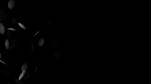 Particles on black background, abstract overlay with particles and bokeh Sof Stock Footage 313214191