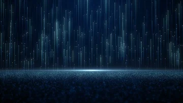 Particles blue bokeh dust abstract light motion titles cinematic background loop Stock Footage 85690655