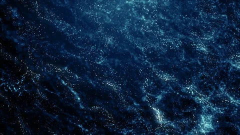 Particles blue bokeh dust abstract light motion titles cinematic background loop Stock Footage 89155461