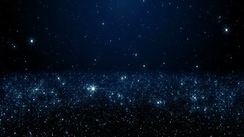 Particles blue bokeh dust abstract light motion titles cinematic background loop Stock Footage 101358534