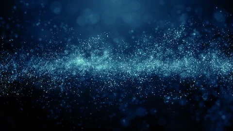 Particles blue bokeh dust abstract light motion titles cinematic background loop Stock Footage 101760016