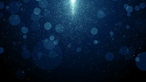 Particles blue bokeh dust abstract light motion titles cinematic background loop Video stock 104231608