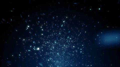Particles blue bokeh dust abstract light motion titles cinematic background loop Stock Footage 105564357
