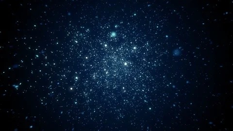 Particles blue bokeh dust abstract light motion titles cinematic background loop Stock Footage 105566537