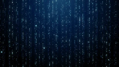 Particles blue bokeh dust abstract light motion titles cinematic background loop Video stock 111155490