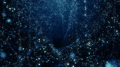 Particles blue bokeh dust abstract light motion titles cinematic background loop Stock Footage 111742445