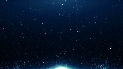 Particles blue bokeh dust abstract light motion titles cinematic background loop Stock Footage 119503401