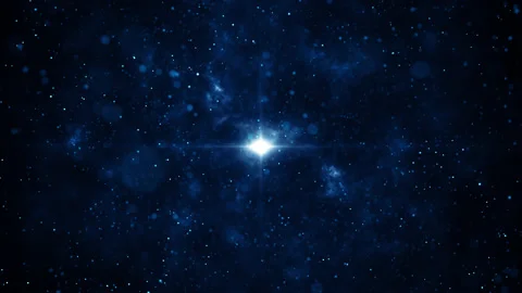 Particles blue event game trailer titles cinematic concert stage background loop Stock-Footage 154263241