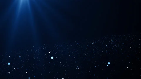 Particles blue event game trailer titles cinematic concert stage background loop Stock Footage 154883553