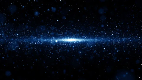 Particles blue event game trailer titles cinematic concert stage background loop Stock-Footage 155646891
