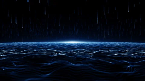Particles blue event game trailer titles cinematic concert stage background loop Stock Footage 172121491