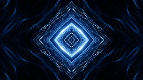Particles blue event game trailer titles cinematic concert stage background loop Video stock 172121744