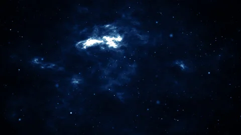 Particles blue event game trailer titles cinematic concert stage background loop Stock Footage 182763740