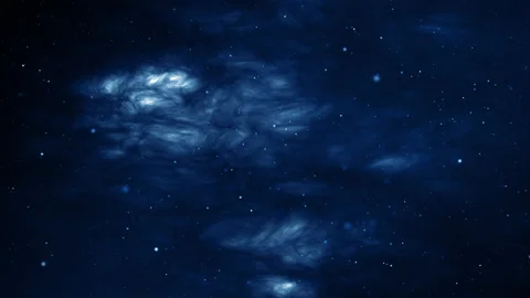 Particles blue event game trailer titles cinematic concert stage background loop Stock Footage 182809330