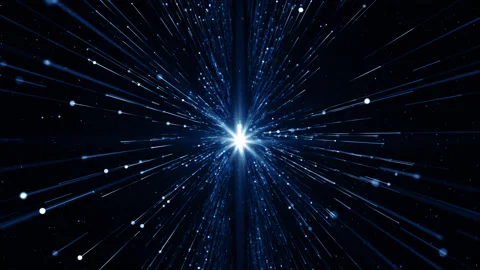 Particles blue event game trailer titles cinematic concert stage background loop Stock Footage 198314624