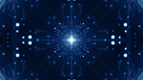 Particles blue event game trailer titles cinematic concert stage background loop Stock Footage 204768794