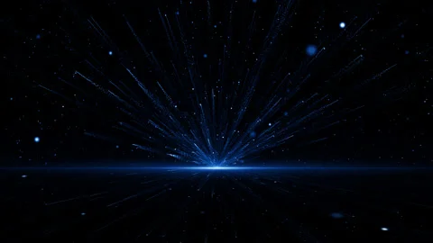 Particles blue event game trailer titles cinematic concert stage background loop Stock Footage 217658634