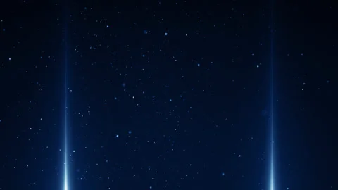 Particles blue event game trailer titles cinematic concert stage background loop Stock Footage 219185274