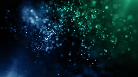 Particles blue green event game trailer titles cinematic stage background loop Stock Footage 137435892
