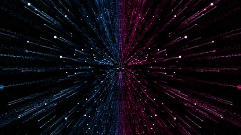 Particles blue pink event game trailer titles cinematic stage background loop Vidéo 144276338