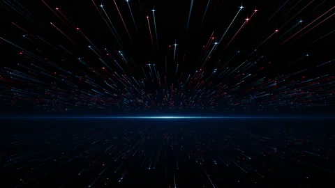 Particles blue red event game trailer titles cinematic concert background loop Stock Footage 135830743