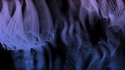 Particles blue wave Cyber technology background loop Stock Footage 246485432