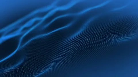 Particles blue wave Cyber technology background loop. Abstract seamless ani.. Stock Footage 317440867