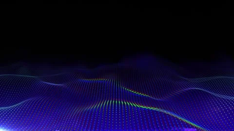 Particles blue wave Cyber ??technology background loop. Abstract seamless a.. Stock Footage 317441262