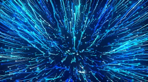 Particles with a bright blu trail  Stock Footage 924603