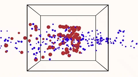 Particles captured in filter . 3d animation render Video stock 168657727