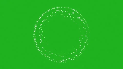 Particles in circular motion with green screen background Stock Footage 234608429