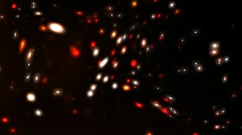 Particles. Colored molecules. Stock Footage 10683376