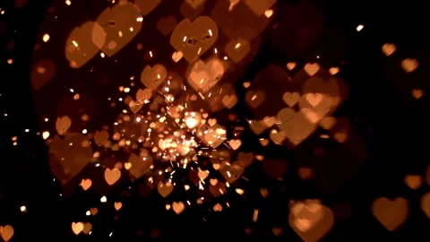 Particles confetti float. red backgrounds abstract glitter animation romance Stock Footage 336445389