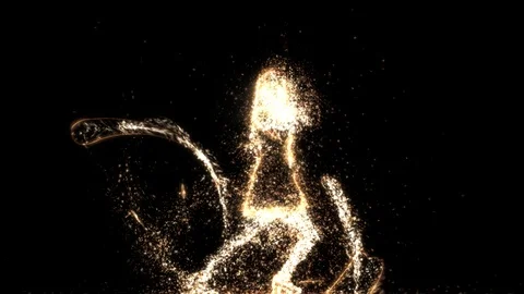 Particles Dancing K pop Stock-Footage 117332270