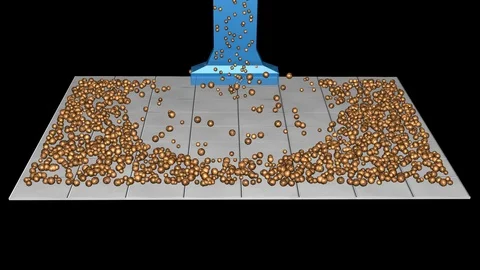 Particles, debris captured in vacuum cleaner. 3d animation , 3d rendering Stock Footage 92826176