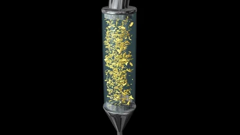 Particles, debris separated and captured in cyclonic filter system Video stock 82649280