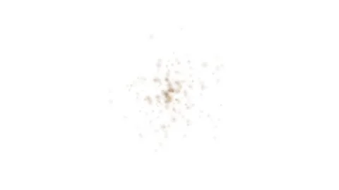 Particles dispersing outward from a central cluster on a white background Stock Footage 329293783