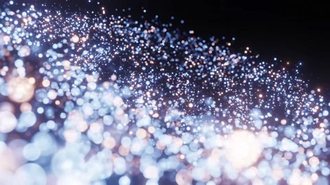 Particles donut shaped blue galaxies revolve around themselves. bokeh background Stock Footage 220319862
