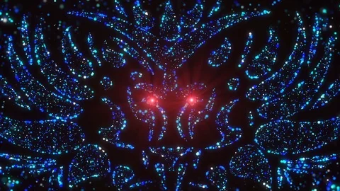 Particles Dragon Background. Loop 스톡 동영상 94055384