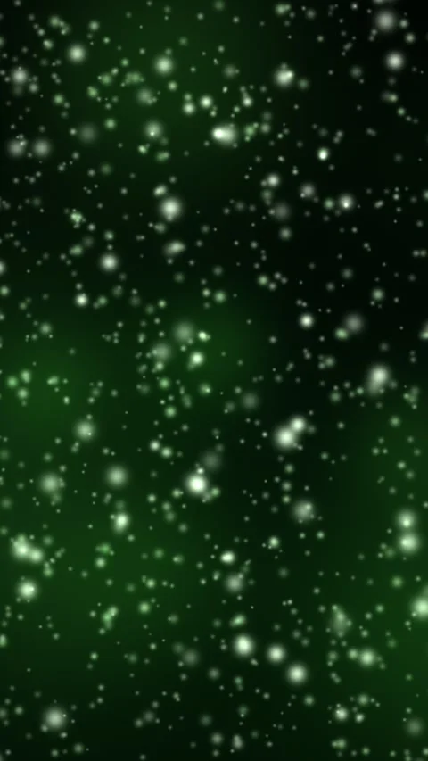 Particles drift across green gradient, forming depth and motion Stock-Footage 329901141