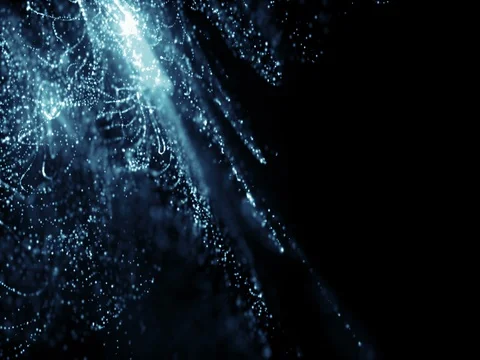 Particles dust abstract light bokeh motion titles cinematic background loop Stock Footage 74395230