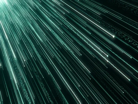 Particles dust abstract light bokeh motion titles cinematic background loop Stock Footage 74939562