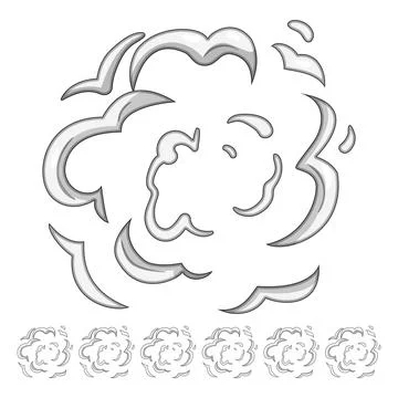 Particles dust burst cartoon vector graphic Stock Illustration