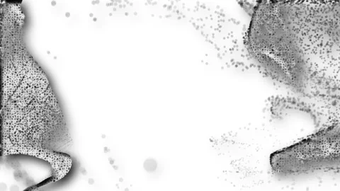 Particles Dust Liquid splashing over white background Stock Footage 165326266