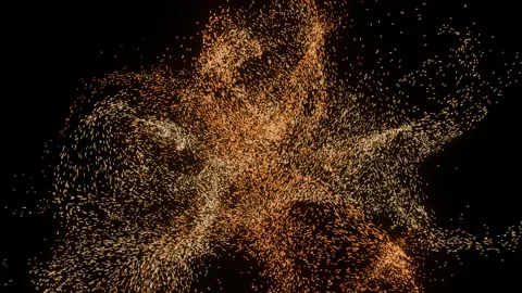 Particles, dust, sparkles on a black background Stock Footage 259990039